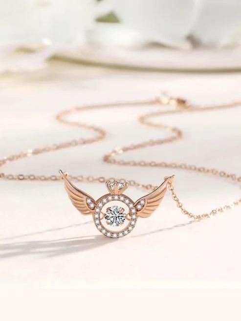 Angel Wings Rose Gold Necklace